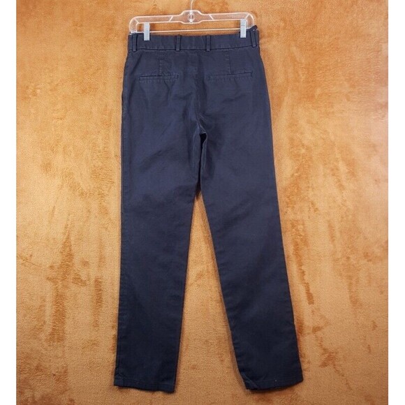 HELMUT LANG Pants Womens Size 2 Black Straight Leg Classic Chino Faded Cotton - Picture 5 of 10